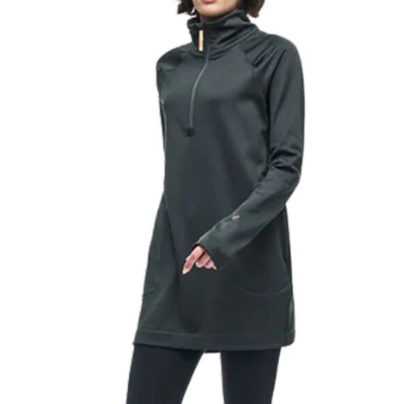 Indyeva Tops - Indyeva Bero IV Pine Womens Pullover Size M Long Tall Fit Fleece Lined Black